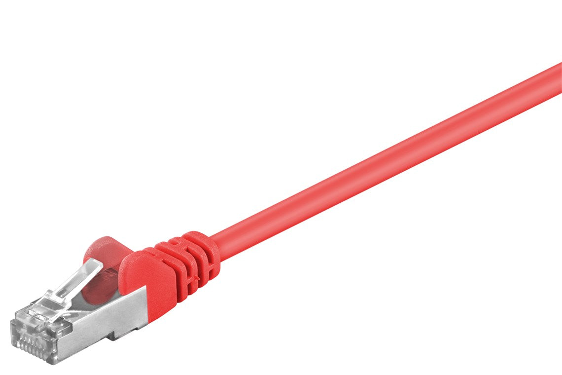 CAT 5e patch cable, SF/UTP, red