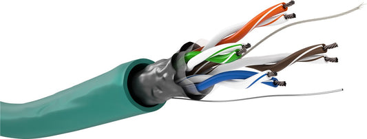 CAT 5e network cable, F/UTP, 100 m, green