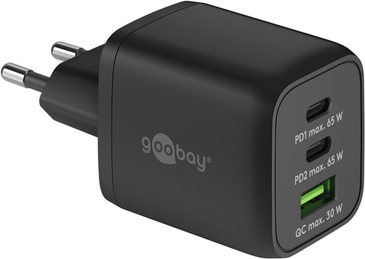 Set aus USB-C™-Schnellladegerät Nano (65 W) und USB-C™-Textilkabel (1 m)