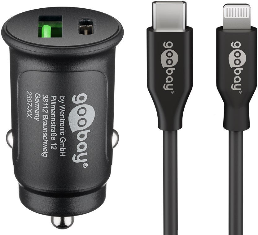 Dual-USB Auto-Schnellladeset Lightning (27 W)