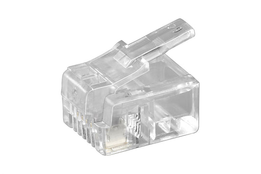 RJ11-Westernstecker für Flachkabel, 4 polig