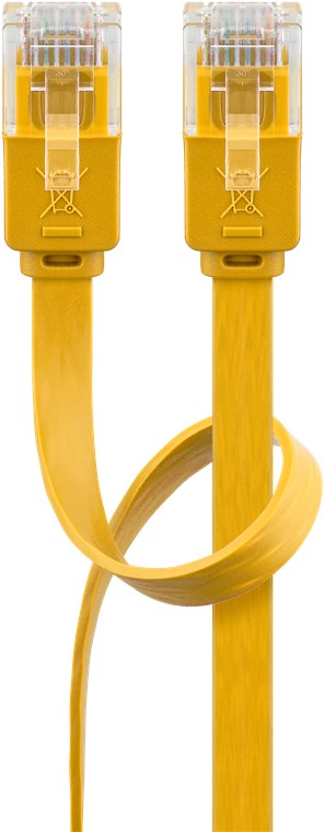 CAT 6 Flach-Patchkabel, U/UTP, gelb