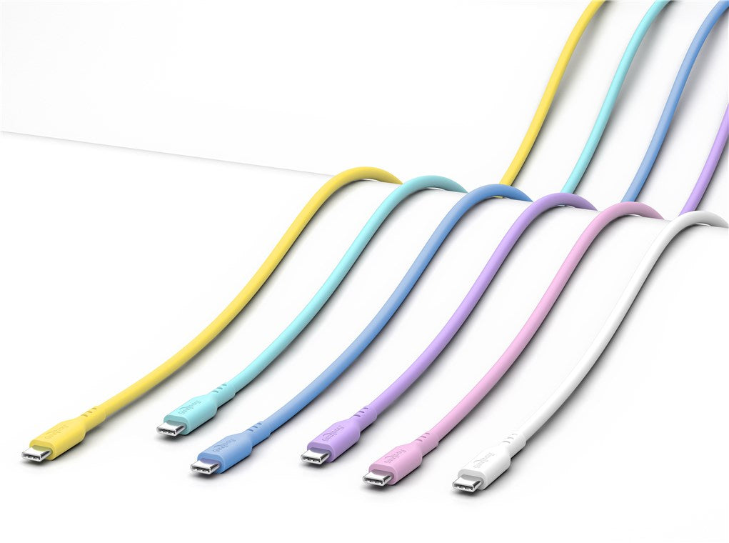 USB-C™-Silikonkabel, 1,5 m, lila
