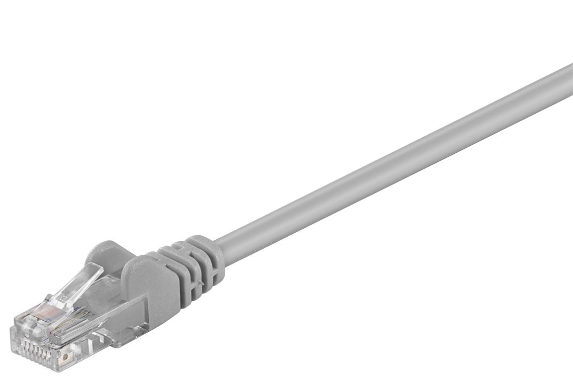 CAT 5e patch cable, U/UTP, gray