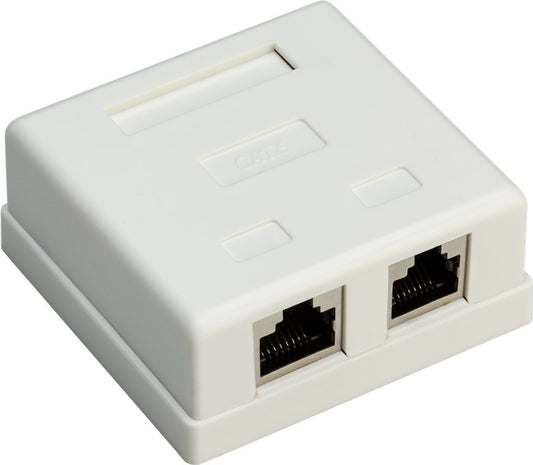 2-Port RJ45-Anschlussdose, CAT 6, STP