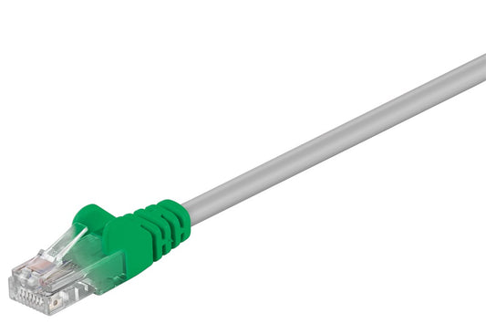 CAT 5e crossover patch cable, U/UTP, gray-green