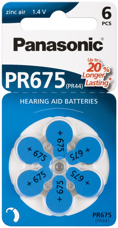 V675/PR44 (PR675) Batterie, 6 Stk. im Blister