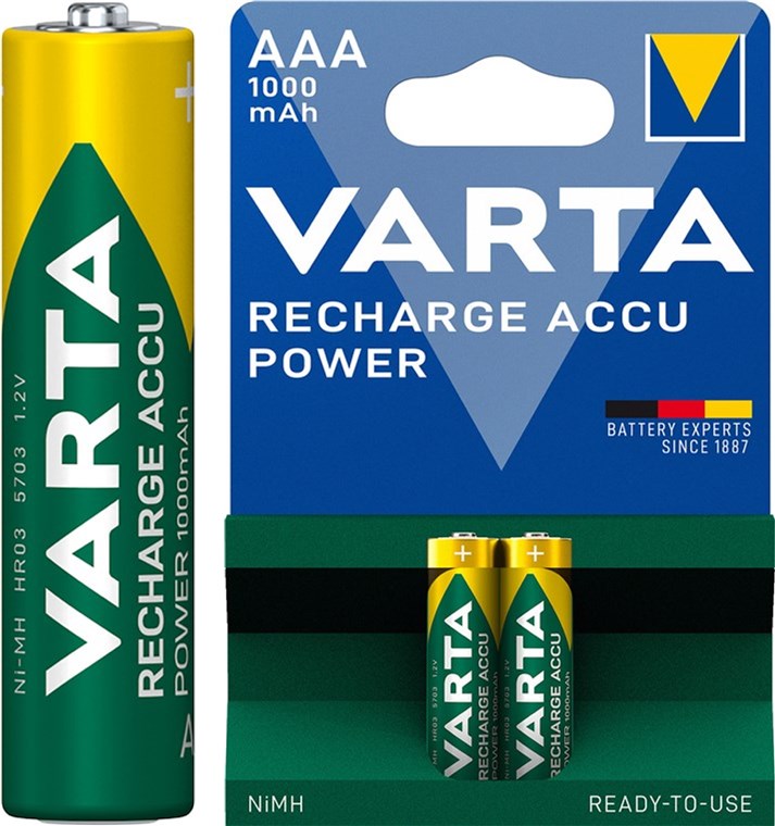 AAA (Micro)/HR03 (5703) Akku - 1000 mAh, 2 Stk. im Blister