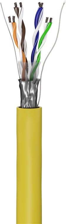 CAT 5e Netzwerkkabel, F/UTP, 100 m, gelb