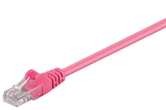 CAT 5e patch cable, U/UTP, magenta