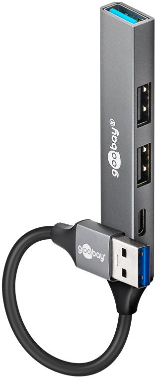 Slim 4-Port USB-Hub, USB-A auf USB-C™/USB-A, 5 Gbit/s
