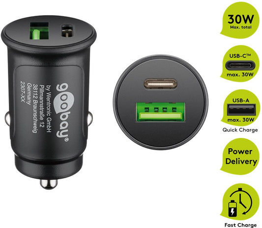 Dual-USB Auto-Schnellladegerät USB-C™ PD (Power Delivery) (30 W)