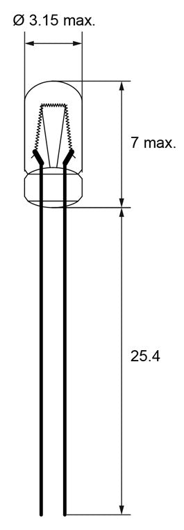 T1 Kleinst-Glühlampe, 0,56 W