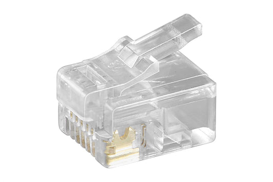 RJ12-Westernstecker für Flachkabel,  6 polig