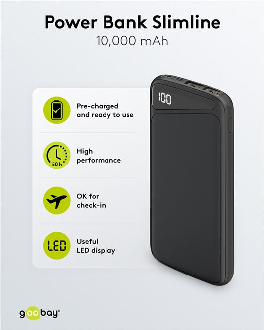 Powerbank Slimline 10.000 mAh