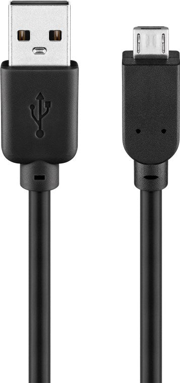 USB-A-auf-Micro-B-Kabel, 3 m, schwarz