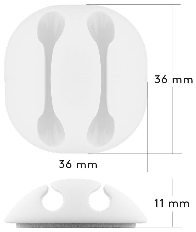 Cable management set, white