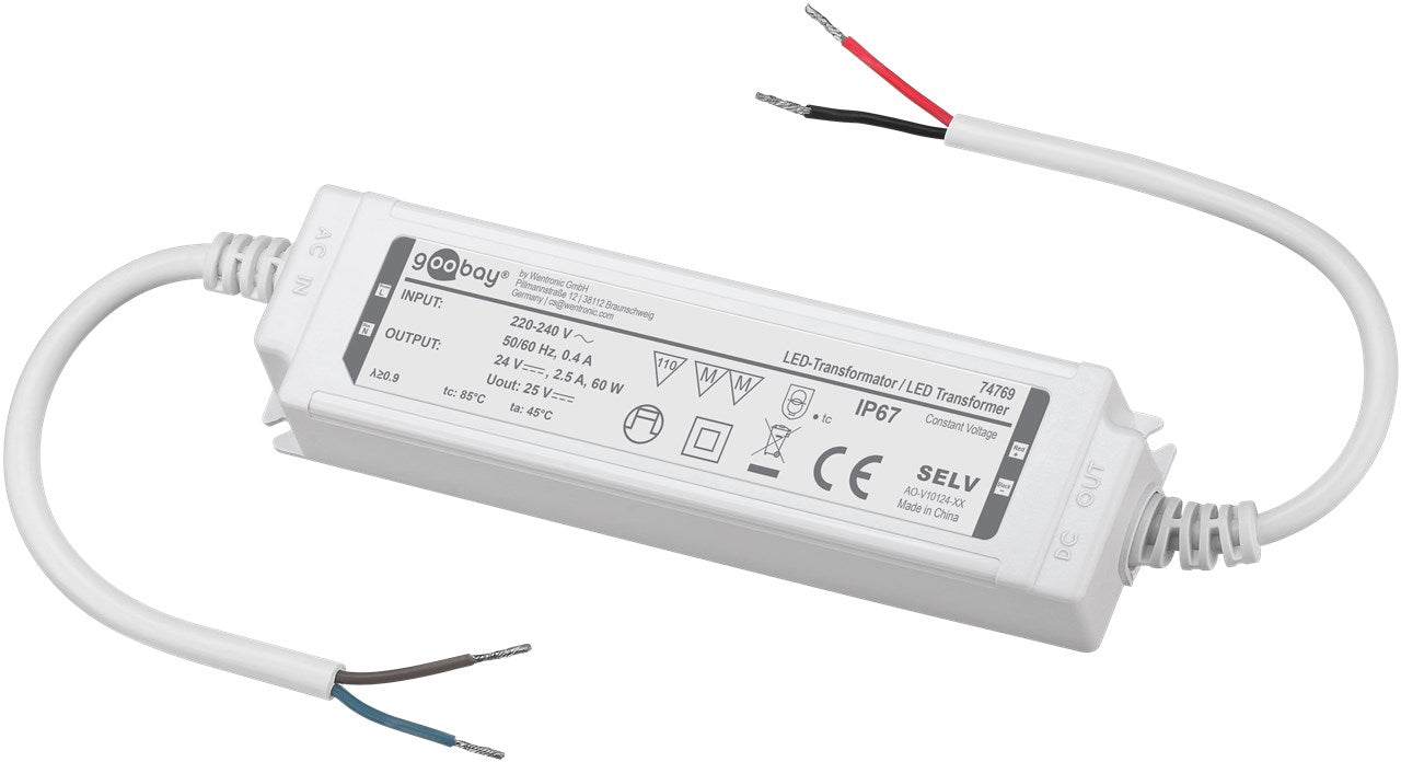 LED-Trafo 24 V (DC), 60 W, IP67