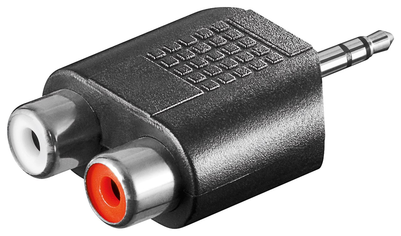 Cinch-Adapter, AUX-Klinke 3,5mm Stecker zu 2x Stereo-Buchse