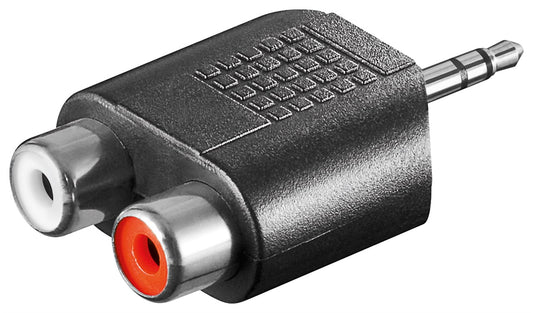 Cinch-Adapter, AUX-Klinke 3,5mm Stecker zu 2x Stereo-Buchse