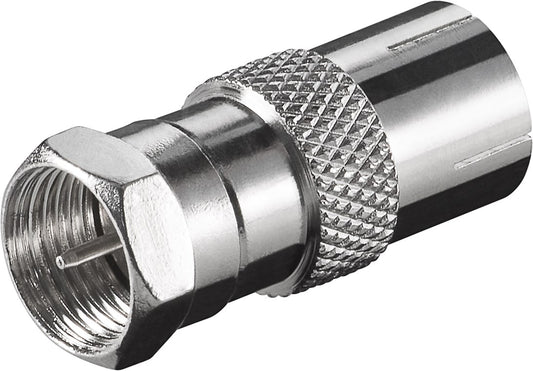 F adapter: F plug &gt; coax socket
