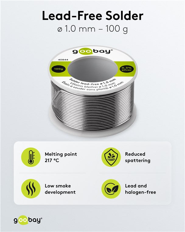 Kurşunsuz lehim, ø 1,0 mm, 100 g