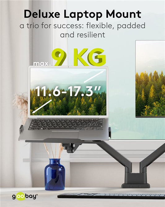 Deluxe Laptophalterung für Monitorarm