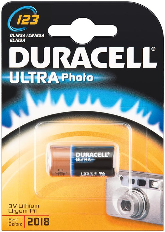 CR123A (DL123) battery, 1 piece blister