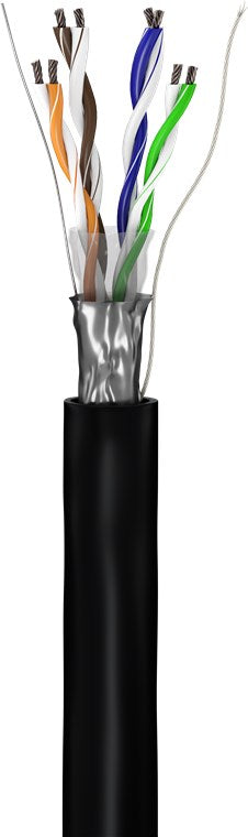 CAT 5e Outdoor Netzwerkkabel, F/UTP, schwarz