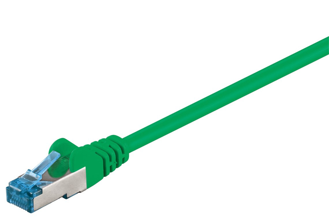 CAT 6A patch cable, S/FTP (PiMF), green