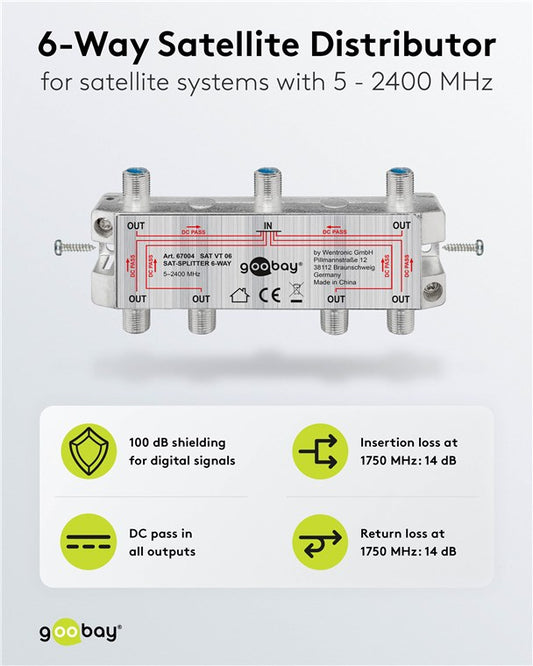 SAT-Verteiler, 6-fach