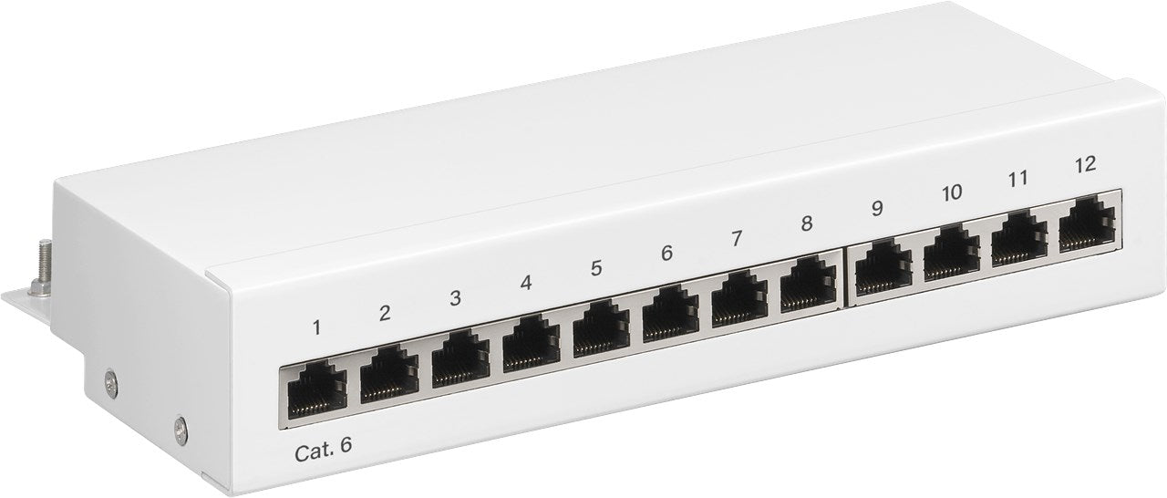 CAT 6 Mini/Desktop Patch Panel, 12 Port, (1 HE)