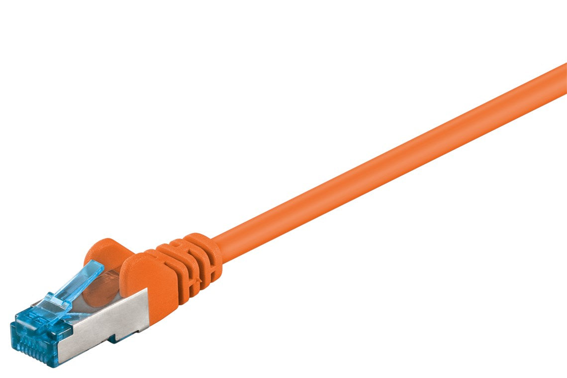 CAT 6A patch cable, S/FTP (PiMF), orange