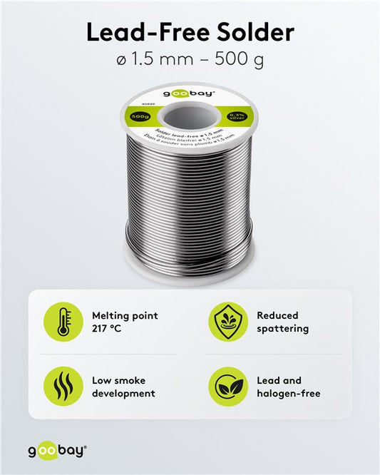 Lötzinn bleifrei, ø 1,5 mm, 500 g