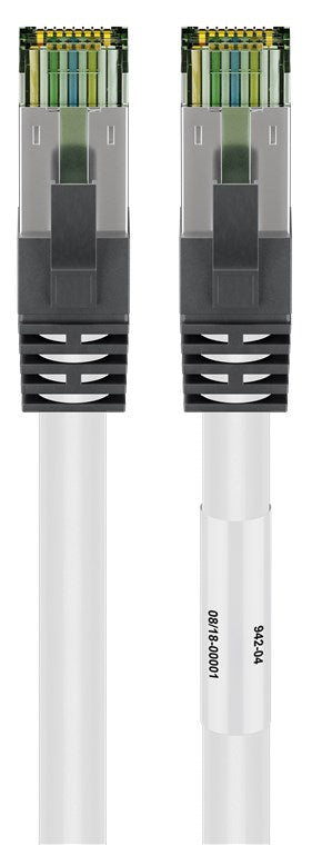 CAT 8.1 patch cable, S/FTP (PiMF), white