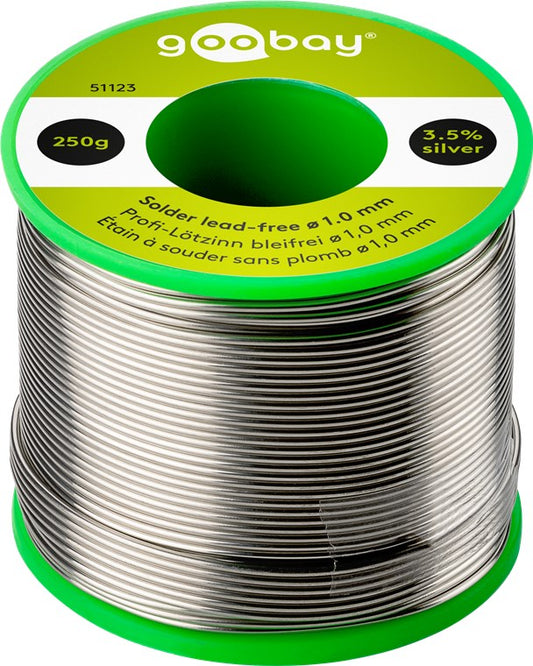 Professional lead-free soldering tin, ø 1.0 mm, 250 g