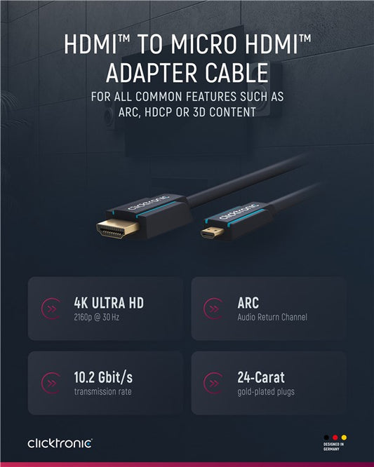 HDMI™ to Micro HDMI™ adapter cable