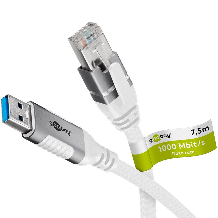 Ethernet-Kabel USB-A 3.0 auf RJ45, 7,5 m