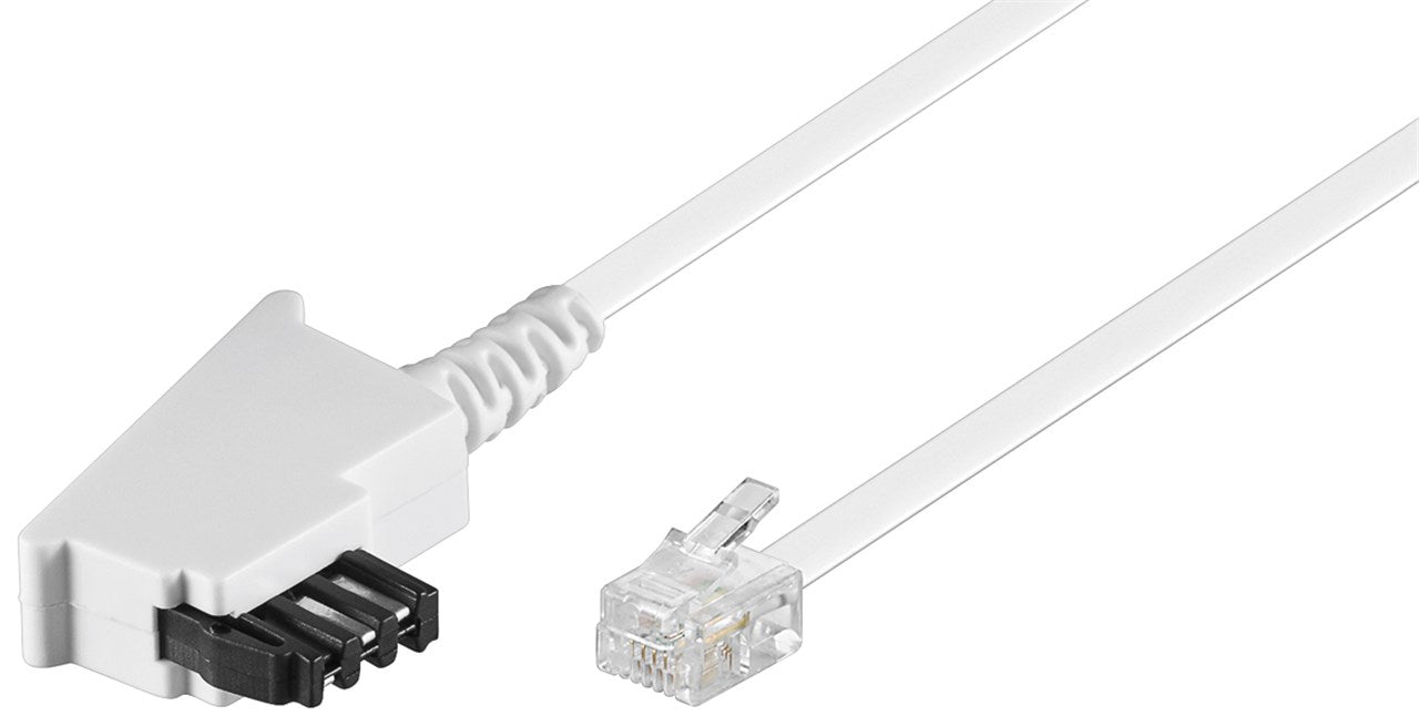 Telephone cable (universal pinout), white