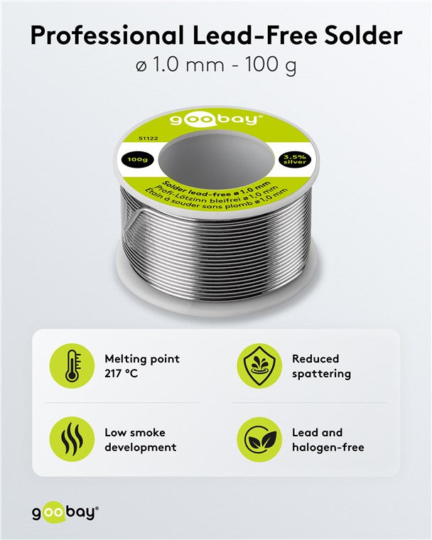 Profi-Lötzinn bleifrei, ø 1,0 mm, 100 g