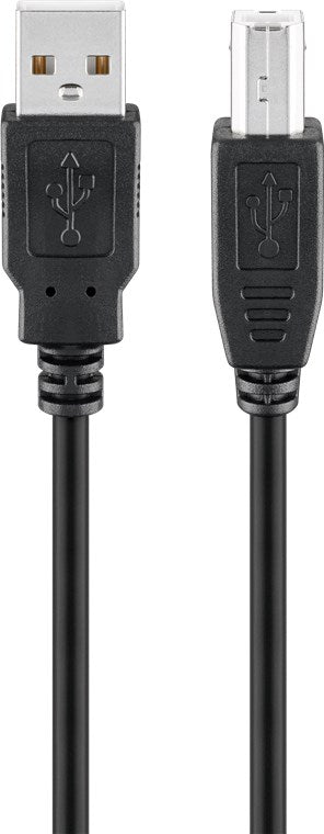USB-A-auf-USB-B-Kabel, 5 m, schwarz