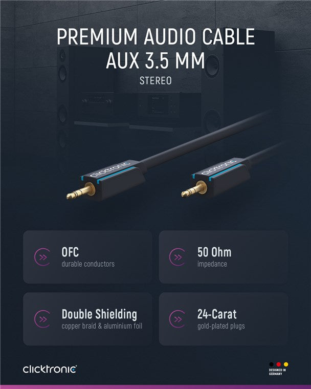 3,5-mm-AUX-Kabel, stereo