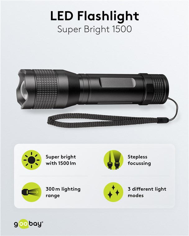 LED-Taschenlampe Super Bright 1500