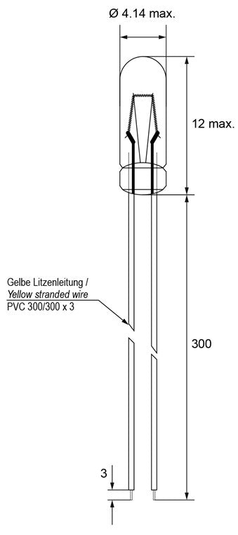 T1¼ Subminiatur-Glühlampe, 1,1 W