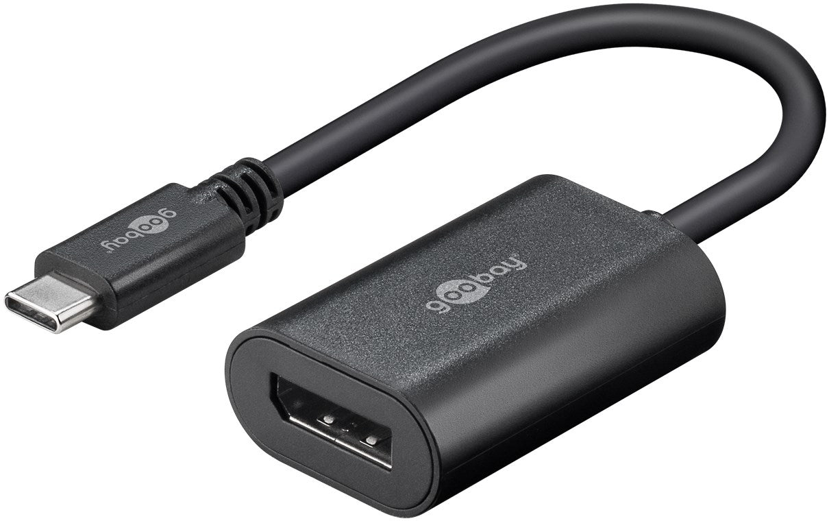 USB-C™-auf-DisplayPort™-Adapter, 0,2 m, schwarz