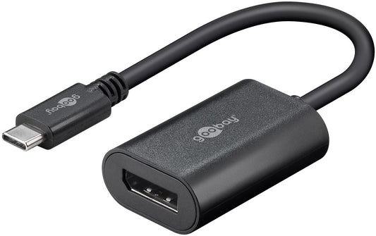 USB-C™-auf-DisplayPort™-Adapter, 0,2 m, schwarz