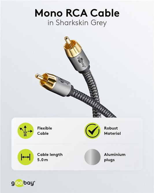 Mono RCA cable, 5 m