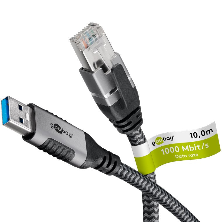 Ethernet-Kabel USB-A 3.0 auf RJ45, 10 m