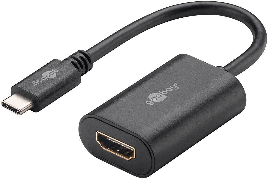 USB-C™-auf-HDMI™-Adapter, 0,2 m, schwarz