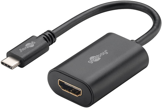 USB-C™-auf-HDMI™-Adapter, 0,2 m, schwarz